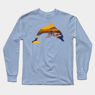 Beach Dancer at Sunset Dolphin Long Sleeve T-Shirt